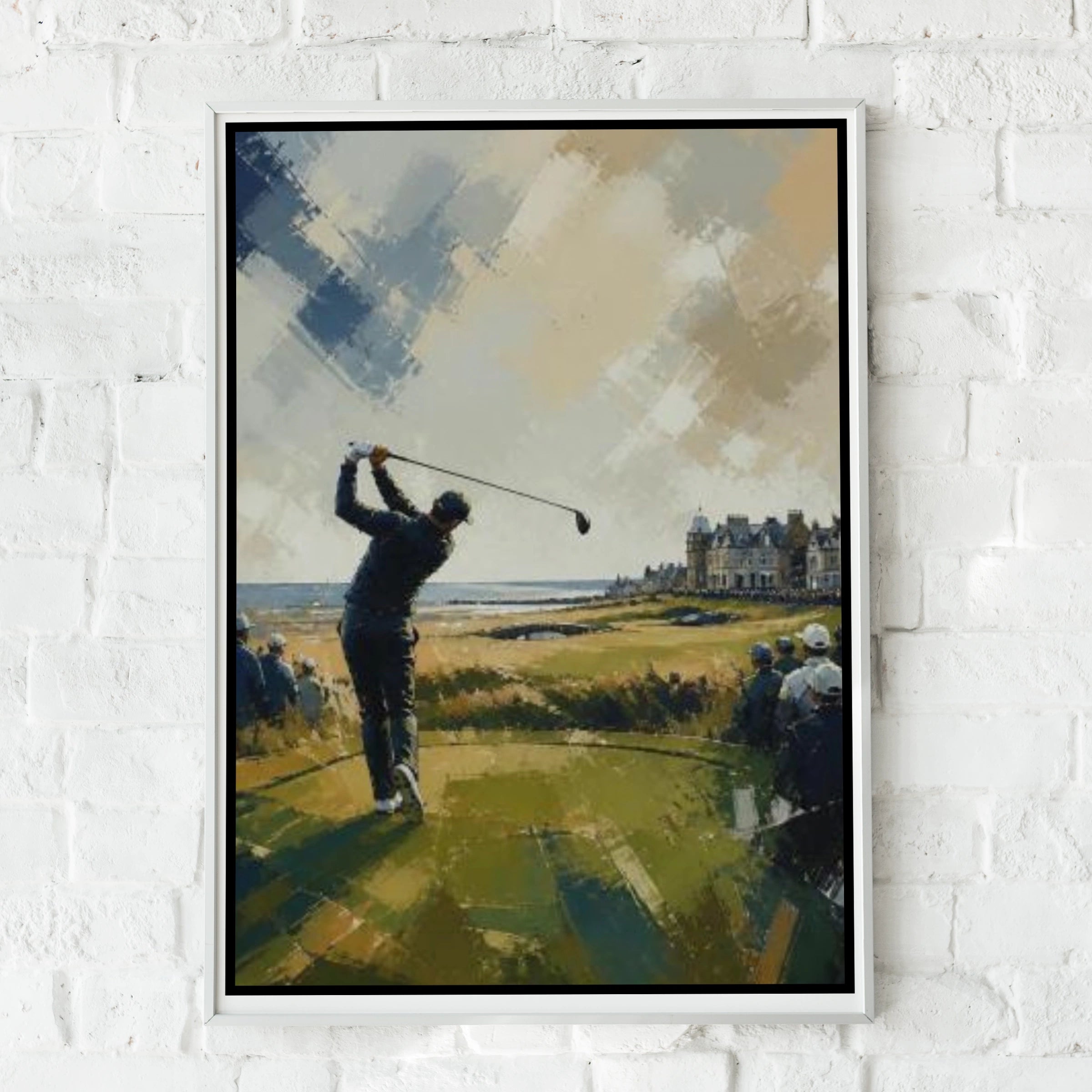 St Andrews Golf Poster, Scotland Links Course Wall Art, Golfer Print, Sports Decor