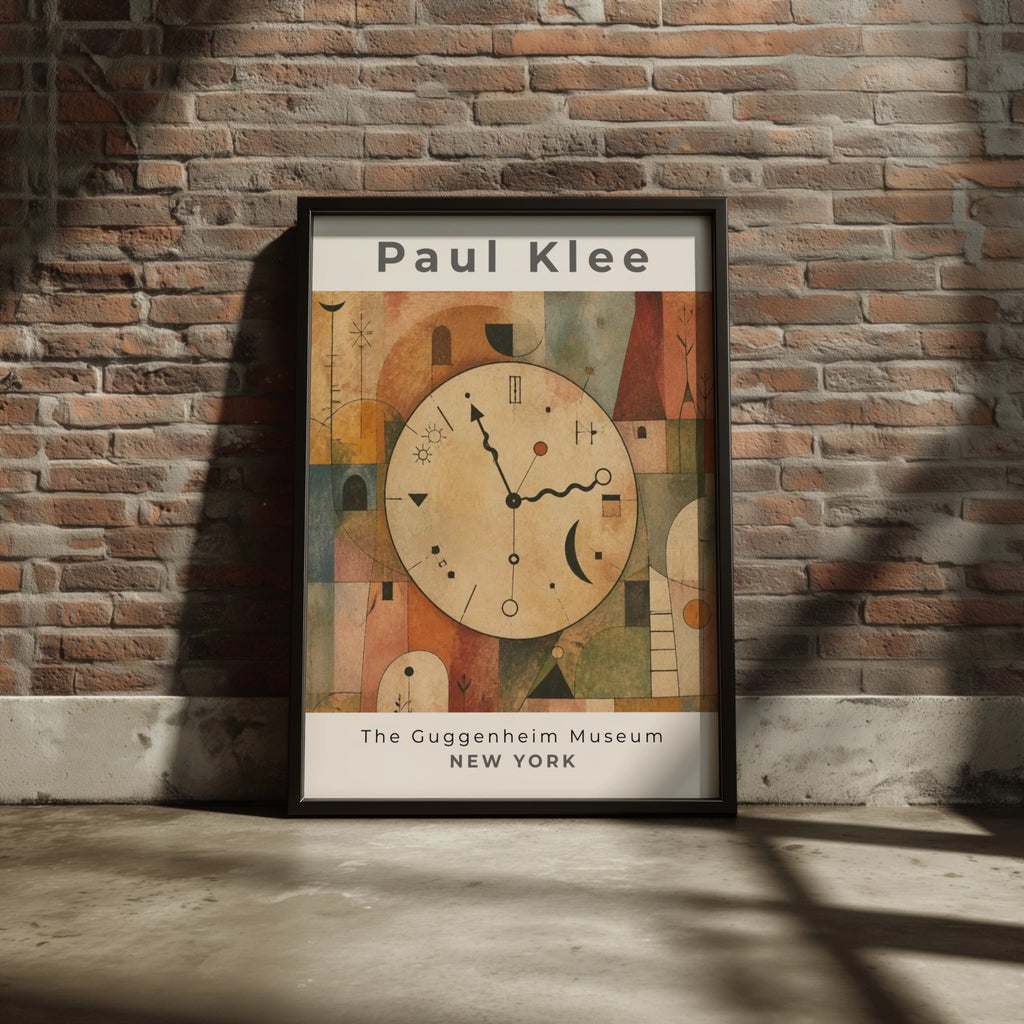 Paul Klee Clock Art Print, Guggenheim Museum Poster, Abstract Expressionist Wall Art