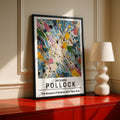 Jackson Pollock Abstract Expressionist Art Print, Colourful Drip Painting Museum Poster