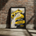 Cycling Poster, France Yellow Hills Race Art Print, Road Bike Wall Art Gift