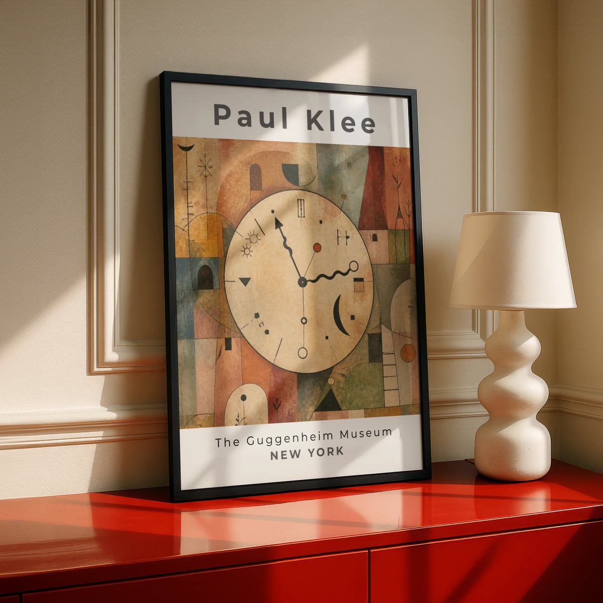 Paul Klee Clock Art Print, Guggenheim Museum Poster, Abstract Expressionist Wall Art