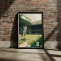  Tennis Poster, London Grass Court Wall Art, Sport Print, Green White