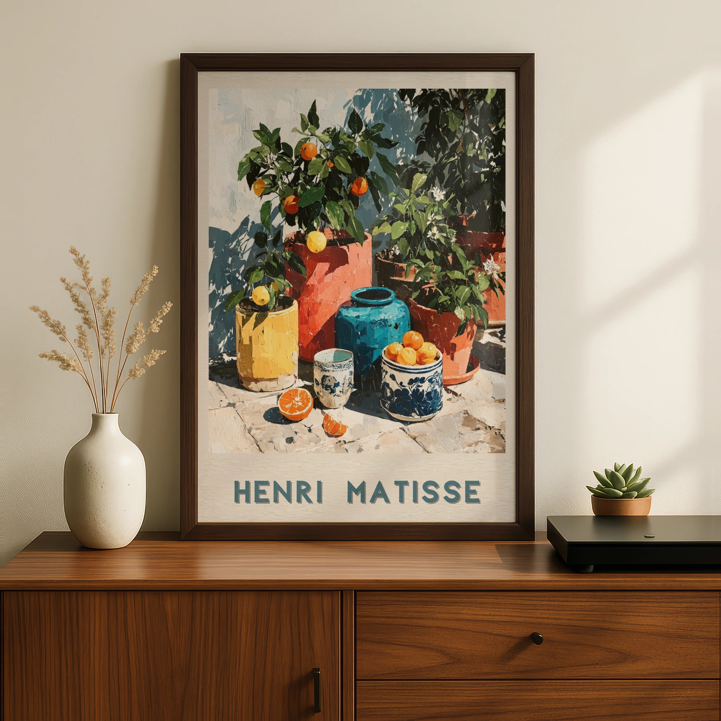 Henri Matisse Patio Fruit Poster, Citrus Still Life Wall Art, Colourful Kitchen Print