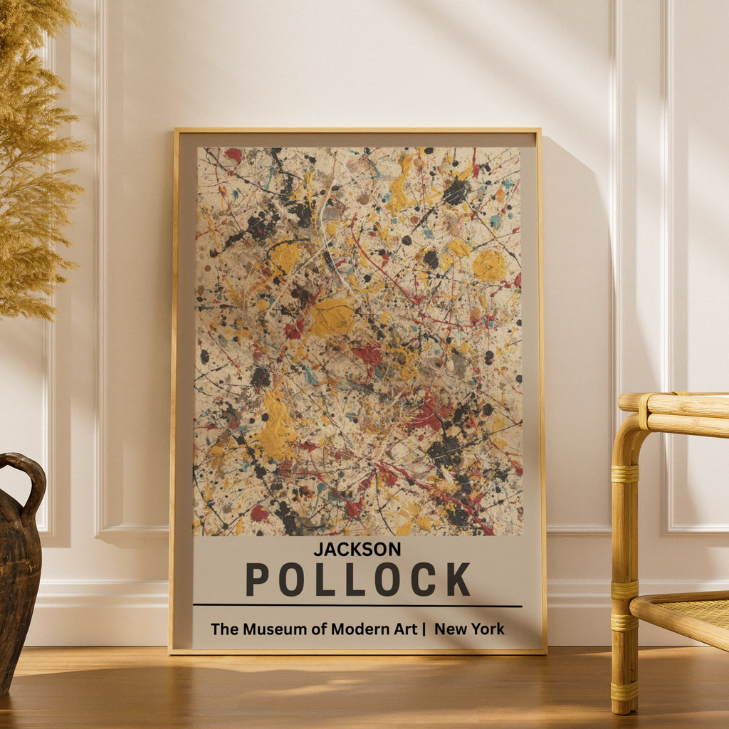 Jackson Pollock Abstract Expressionist Wall Art Poster, MoMA New York, Gallery Print