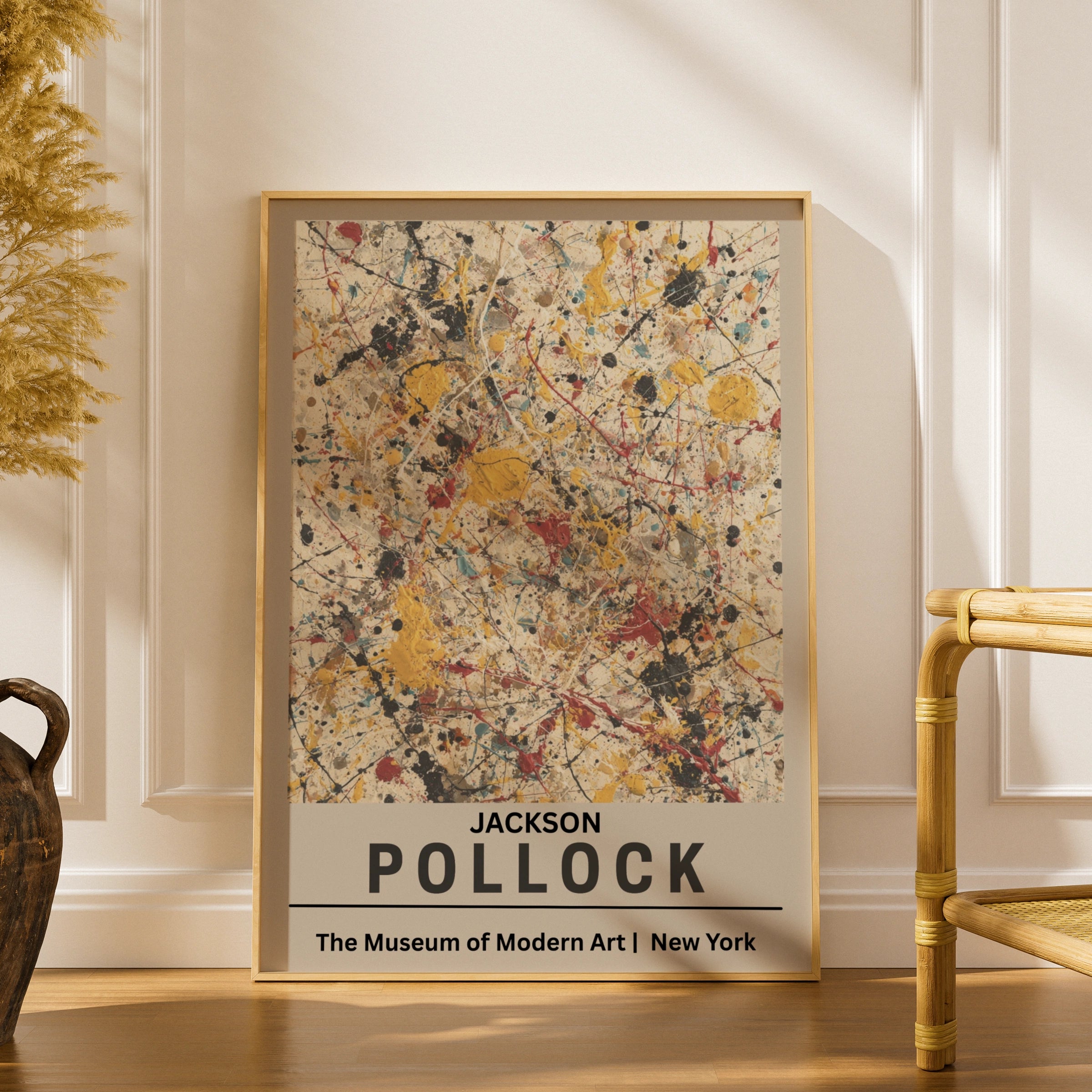Jackson Pollock Abstract Expressionist Wall Art Poster, MoMA New York, Gallery Print