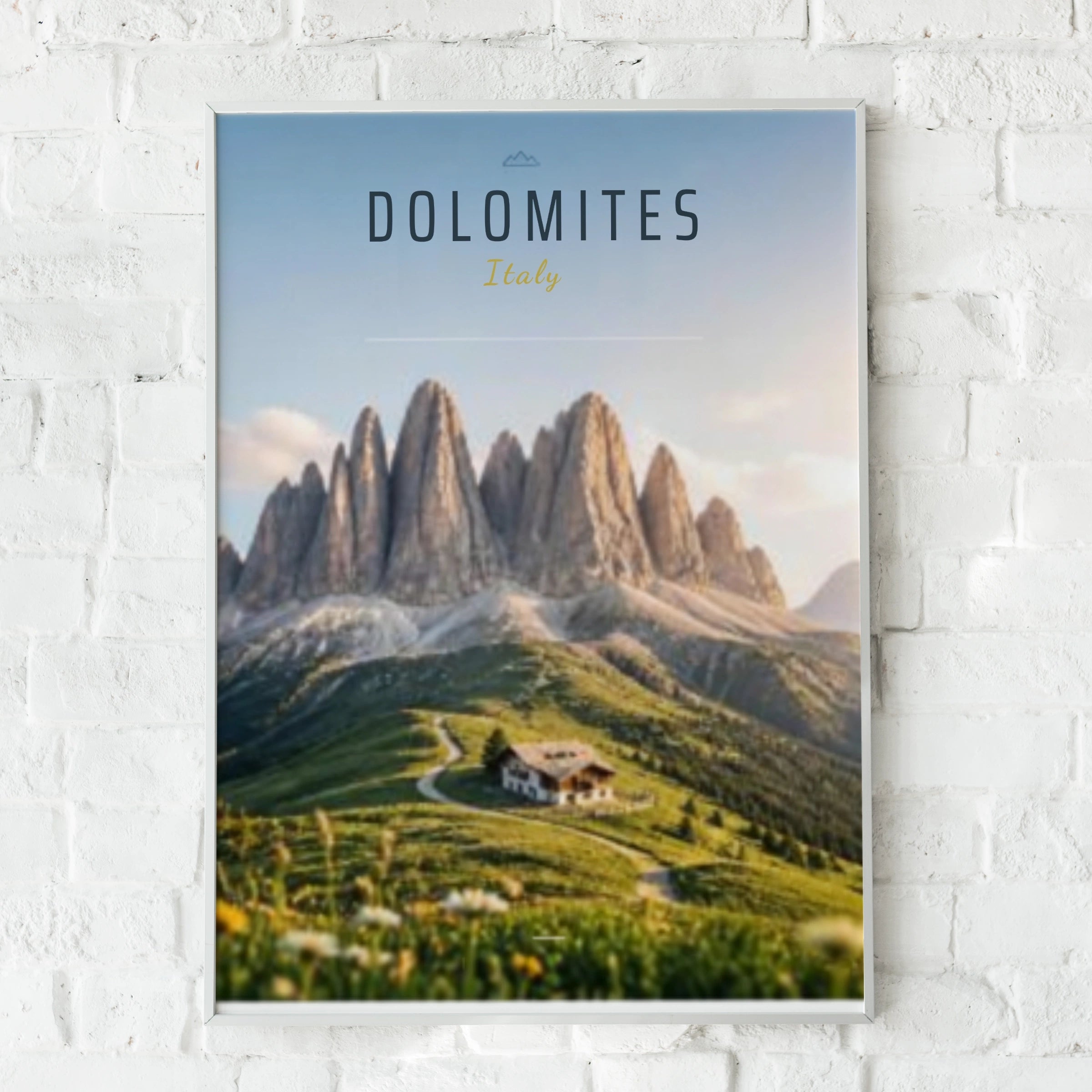 Travel Print | Dolomites Italy Poster, Alpine Mountain Wall Art, Italian Landscape Print