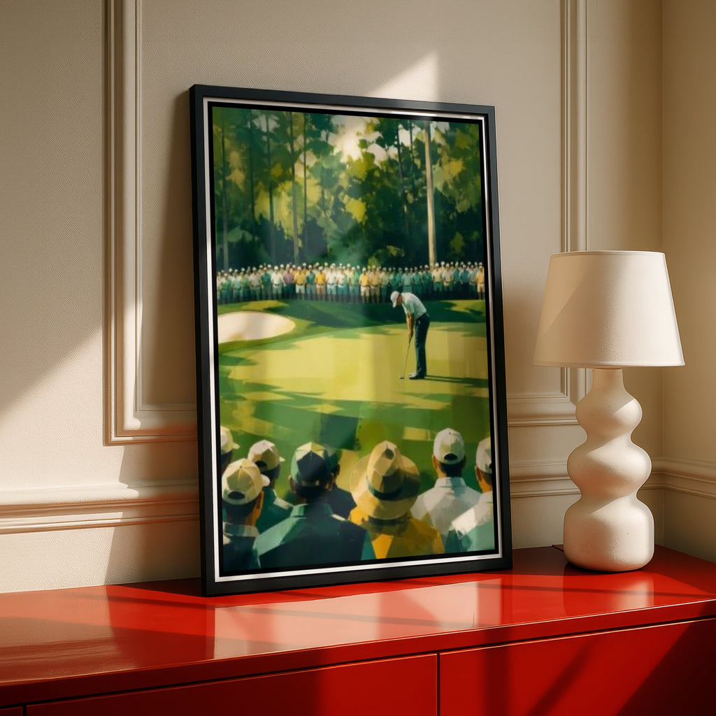 Golf Augusta Poster, Masters Tournament Art Print, Golf Course Wall Art, Green Sports Decor