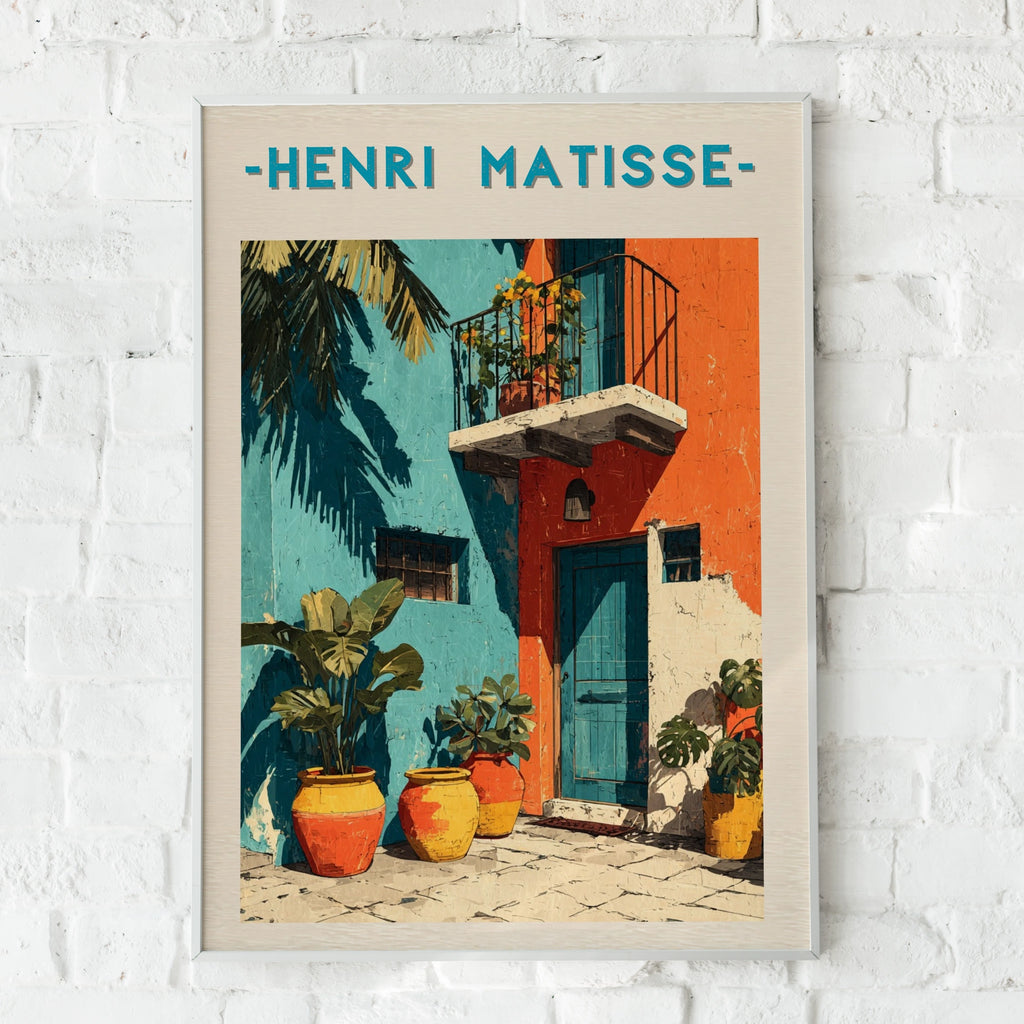 Henri Matisse Floral Balcony Poster, Colourful Mediterranean Wall Art Print