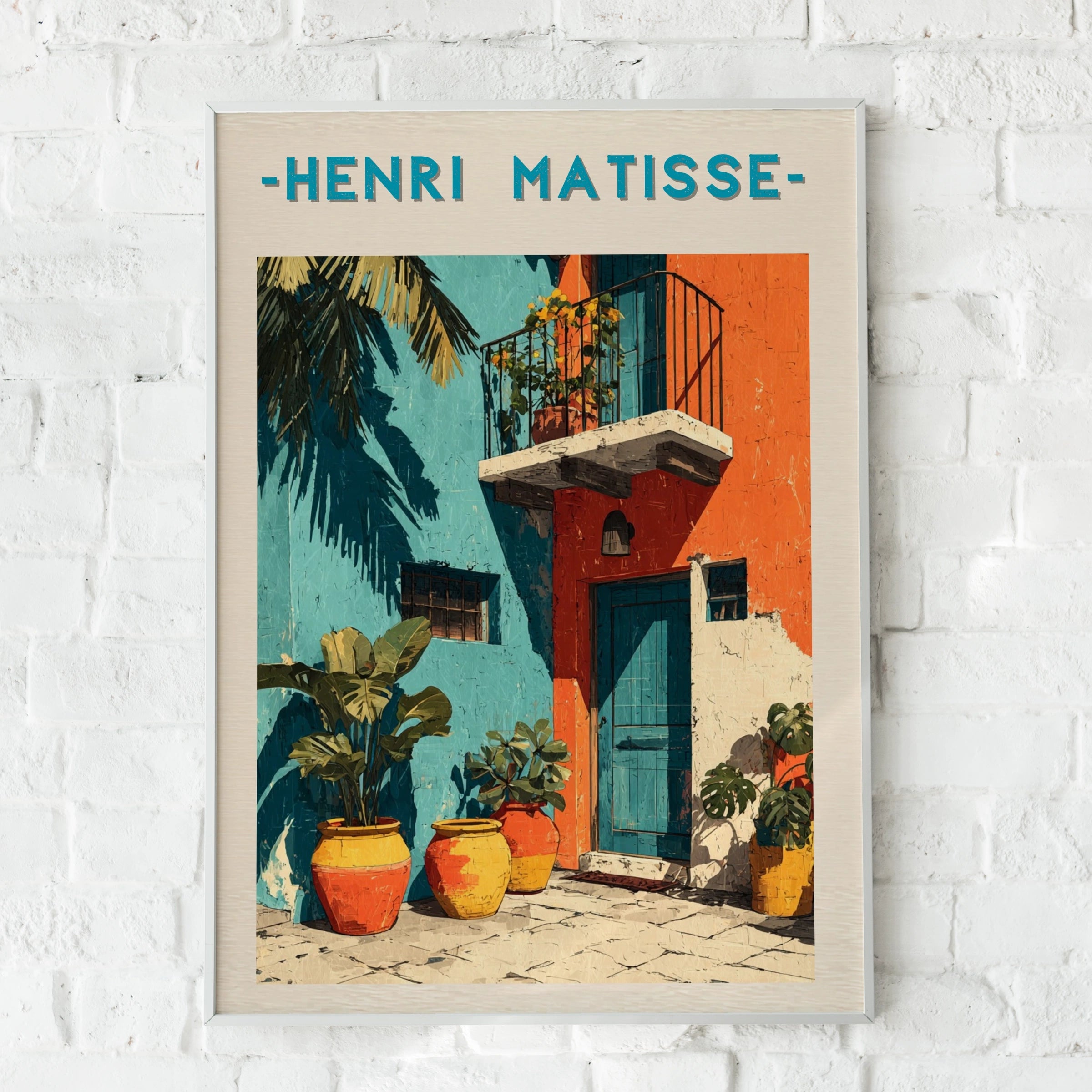 Henri Matisse Floral Balcony Poster, Colourful Mediterranean Wall Art Print
