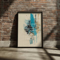 Stay Fearless Motivational Quote Poster, Abstract Watercolour Wall Art Print, Inspirational