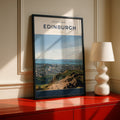 Travel Print | Edinburgh Print, Arthur Seat Scotland Poster, City Skyline Wall Art