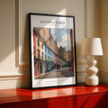 Travel Print | Victoria Street Edinburgh Print, Scotland  Poster, Colourful City Wall Art