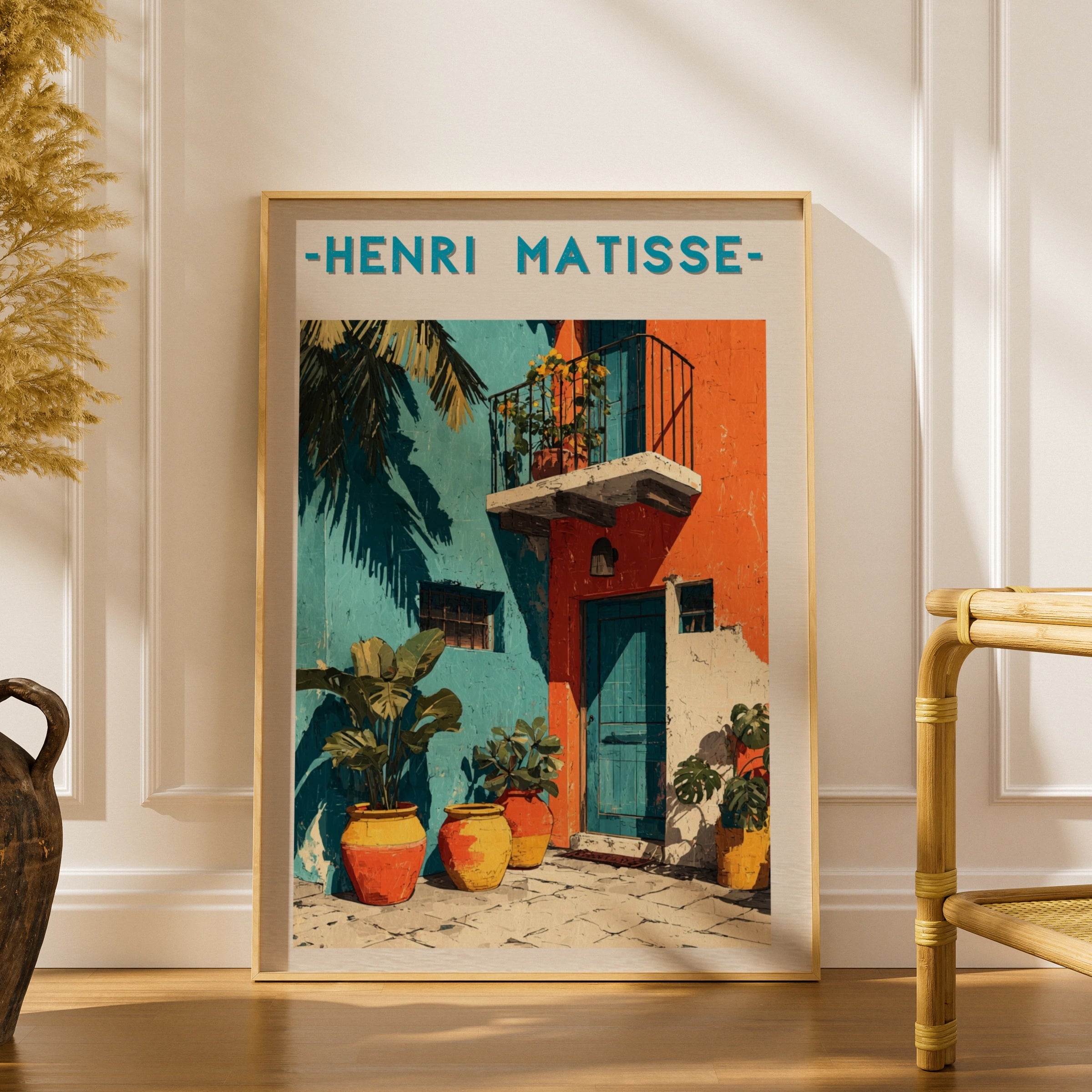 Henri Matisse Floral Balcony Poster, Colourful Mediterranean Wall Art Print