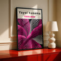 Yayoi Kusama Pink Flower Polka Dot Poster, Japanese Art Print, Gallery Wall Decor
