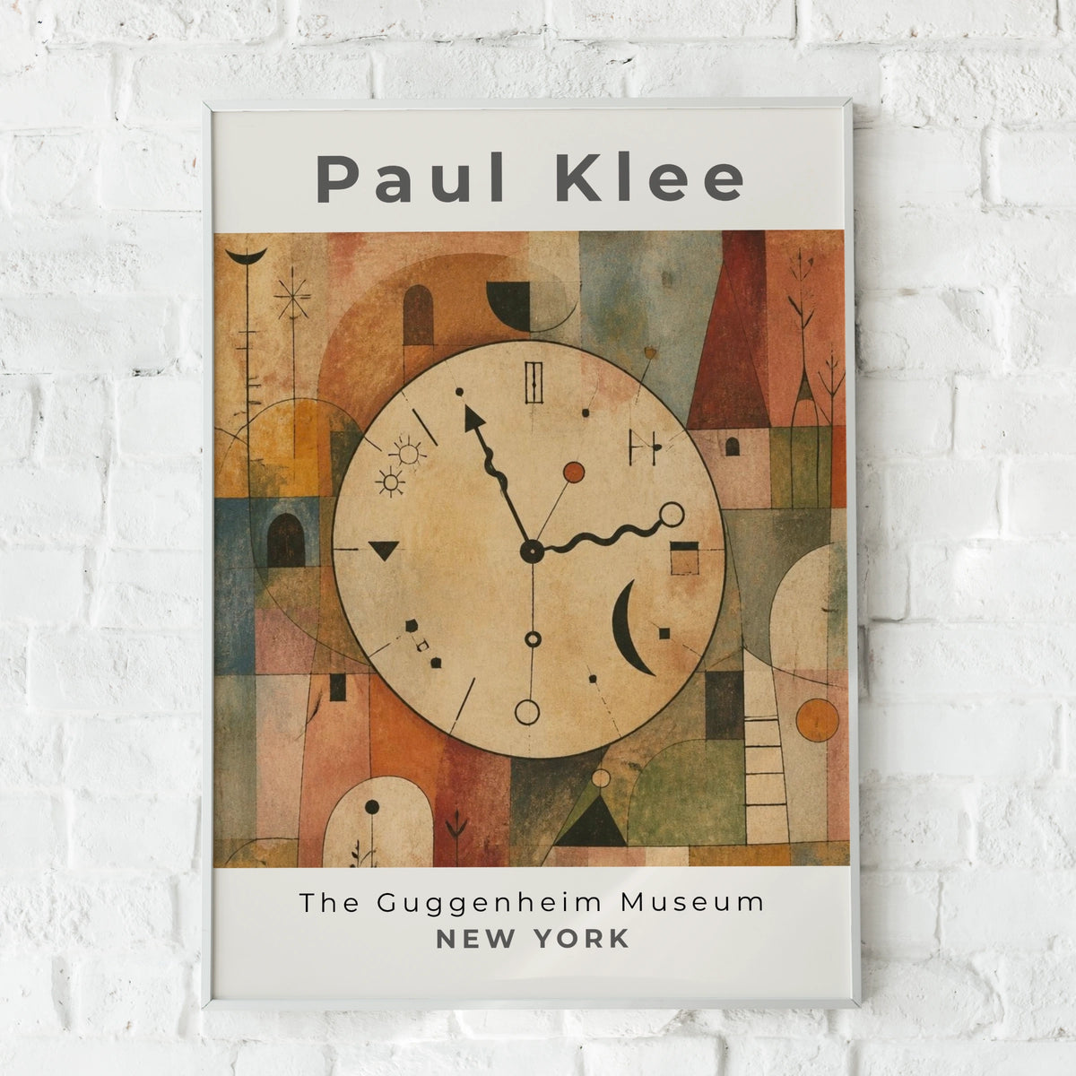 Paul Klee Clock Art Print, Guggenheim Museum Poster, Abstract Expressionist Wall Art