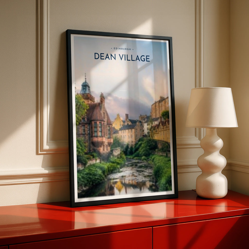 Travel Print | Dean Village Edinburgh Print, Scotland Poster, Scottish Wall Art, Historic City