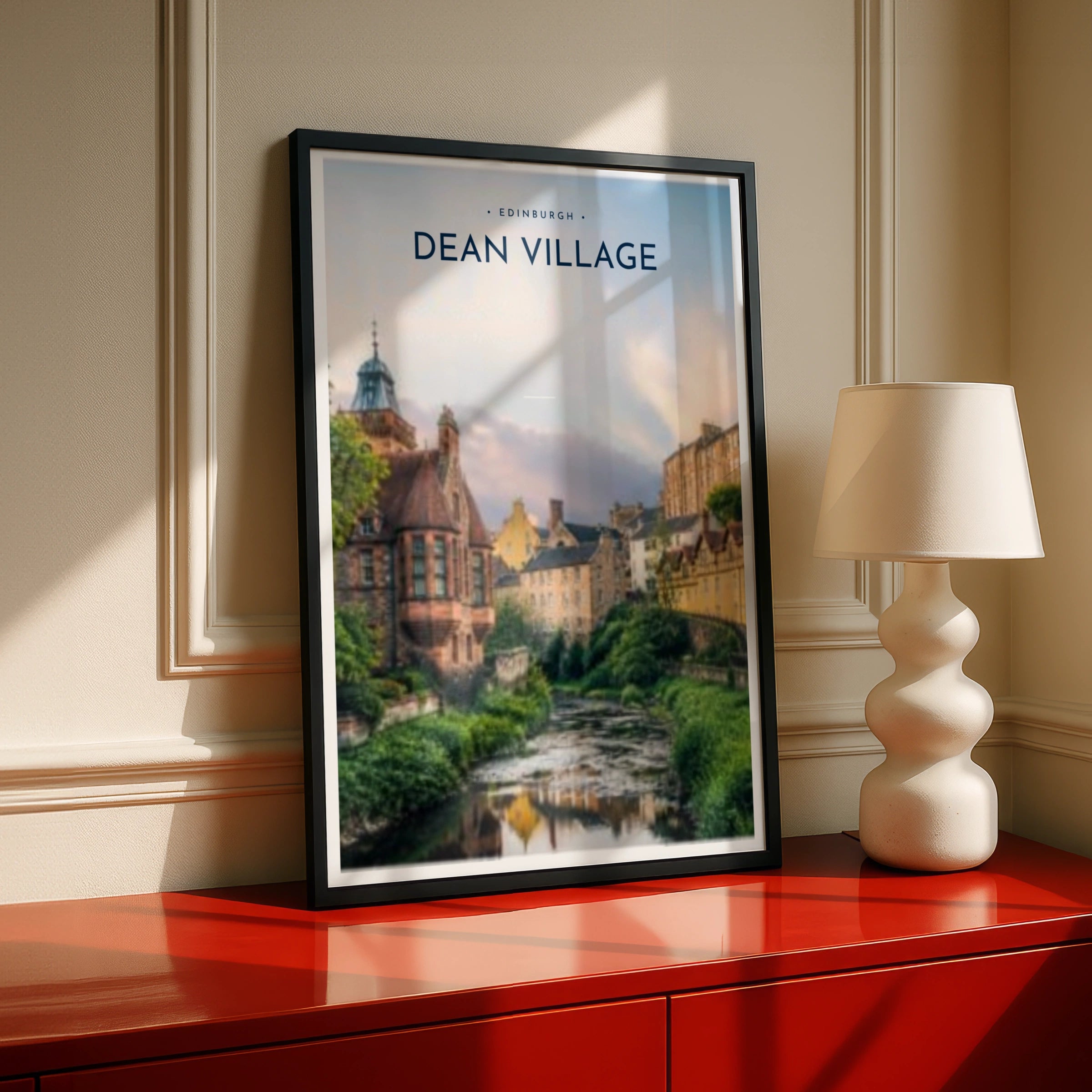 Travel Print | Dean Village Edinburgh Print, Scotland Poster, Scottish Wall Art, Historic City