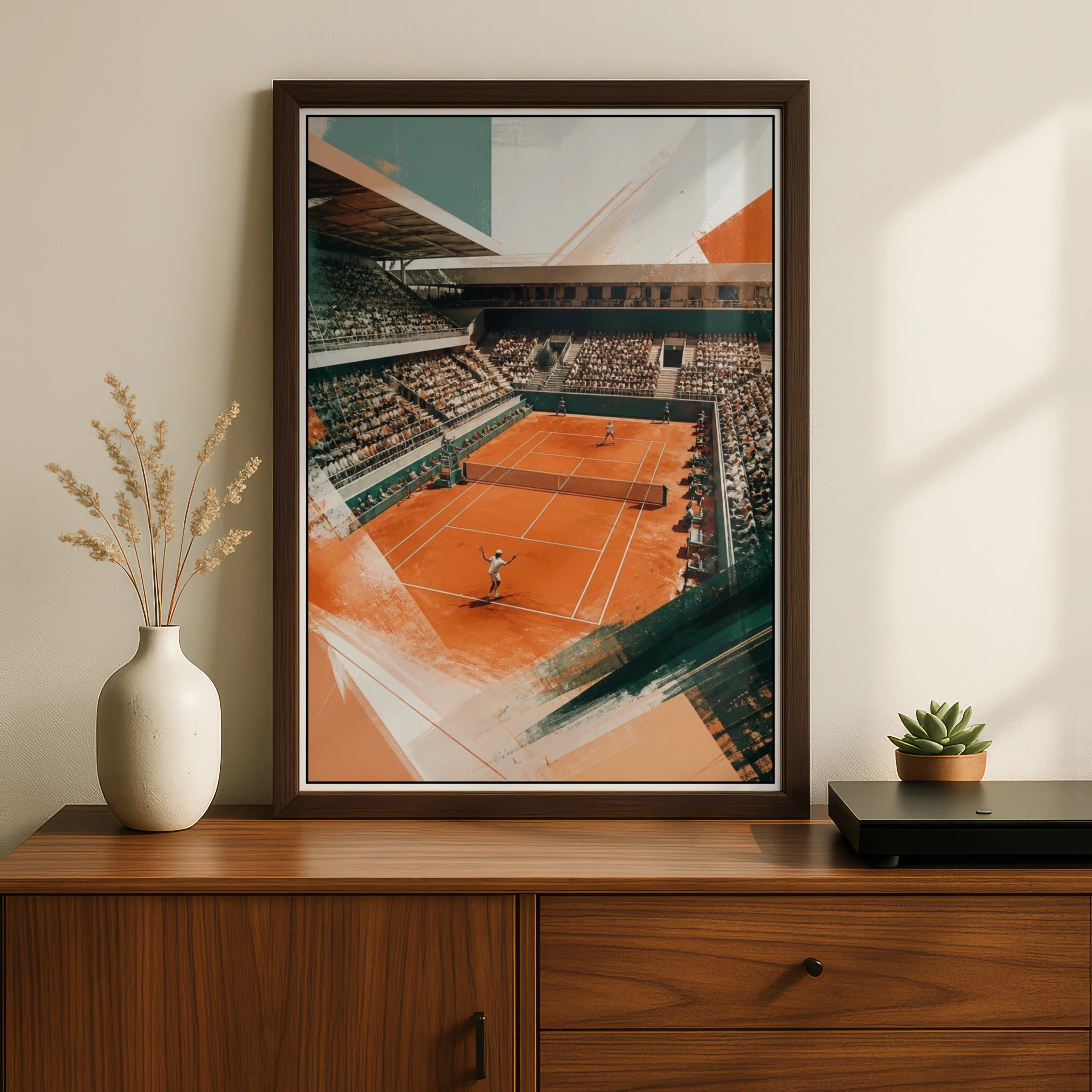 Tennis Poster,  Paris Clay Stadium Wall Art, Sports Print