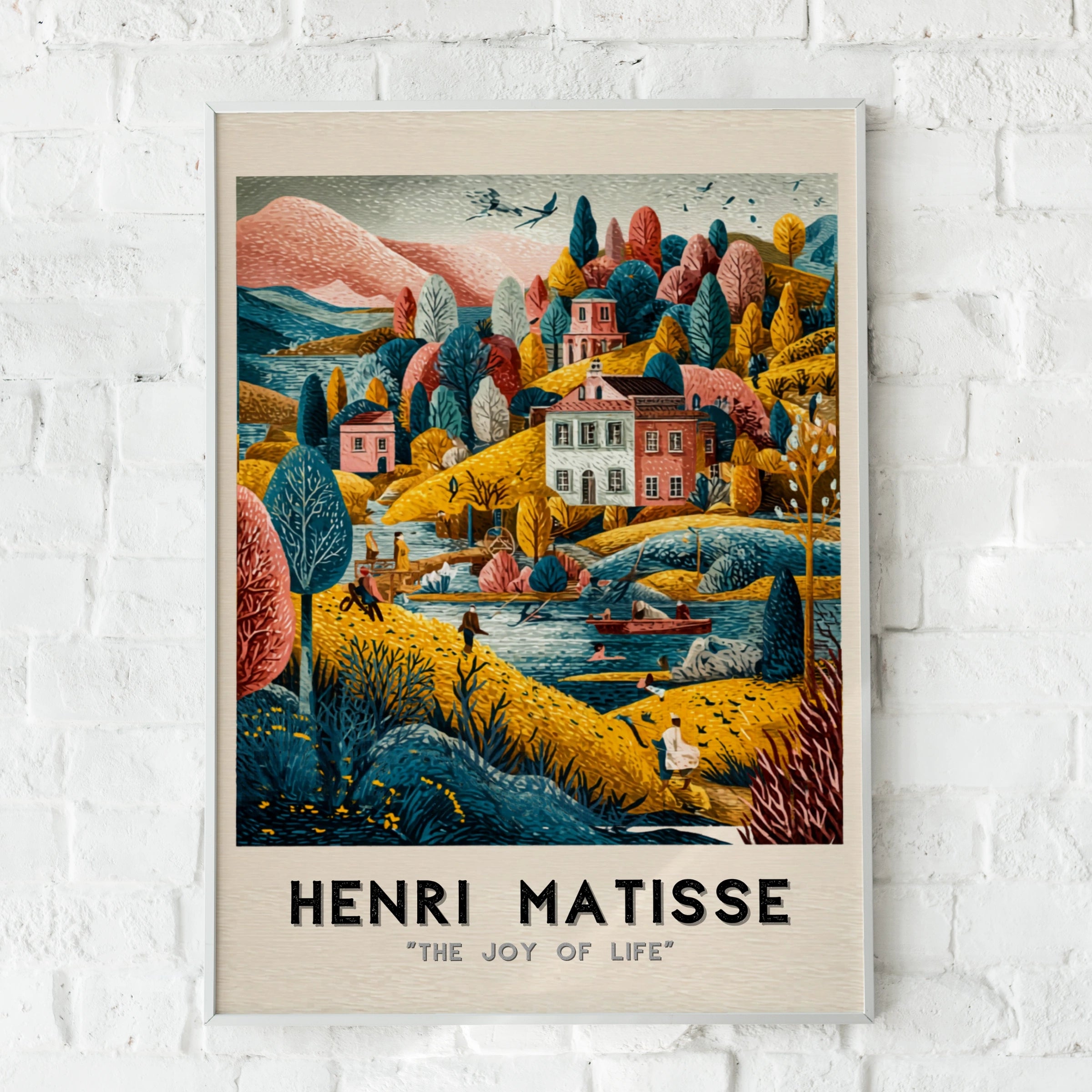 Henri Matisse Joy of Life Art Poster, Colourful Village Landscape Print, Gallery Wall