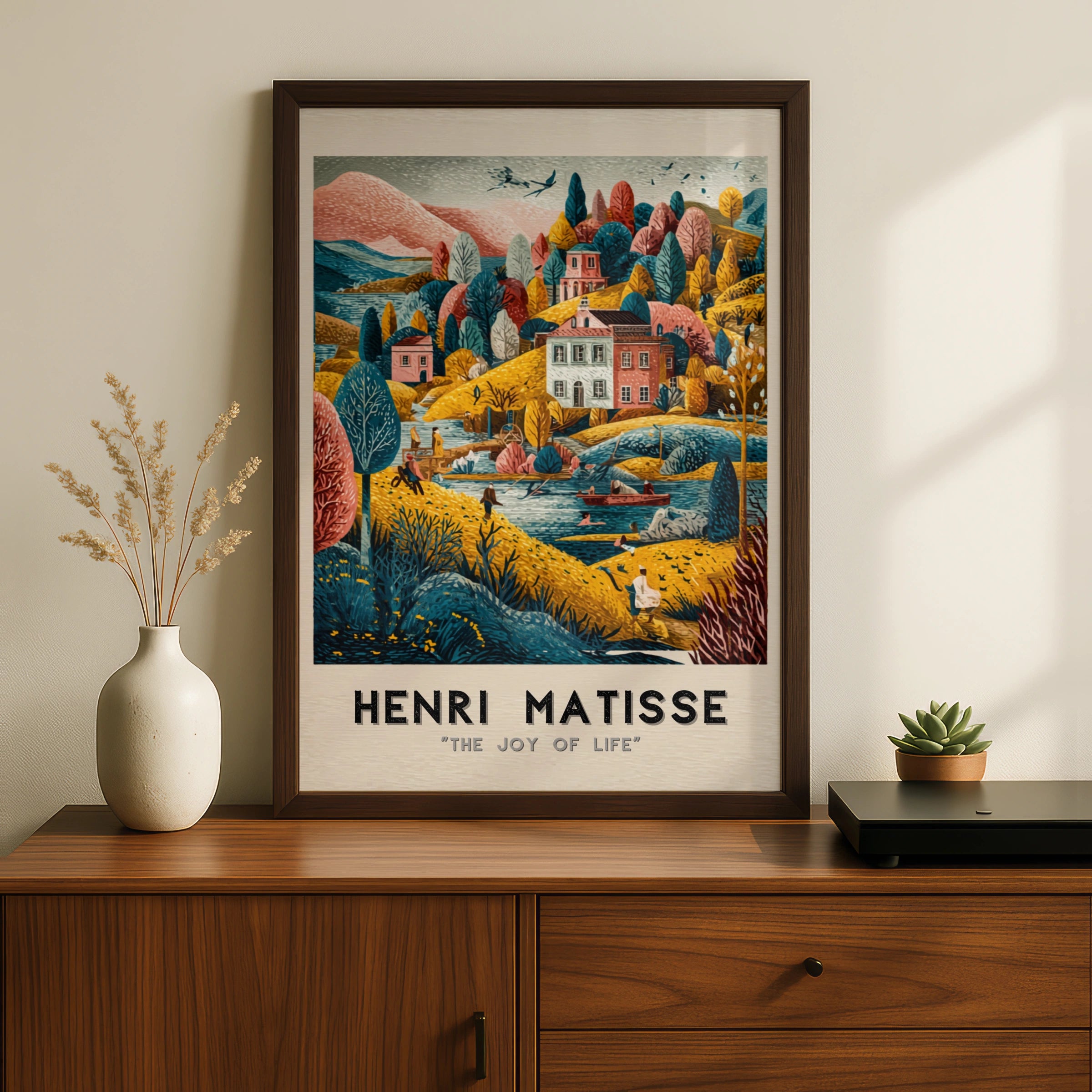 Henri Matisse Joy of Life Art Poster, Colourful Village Landscape Print, Gallery Wall