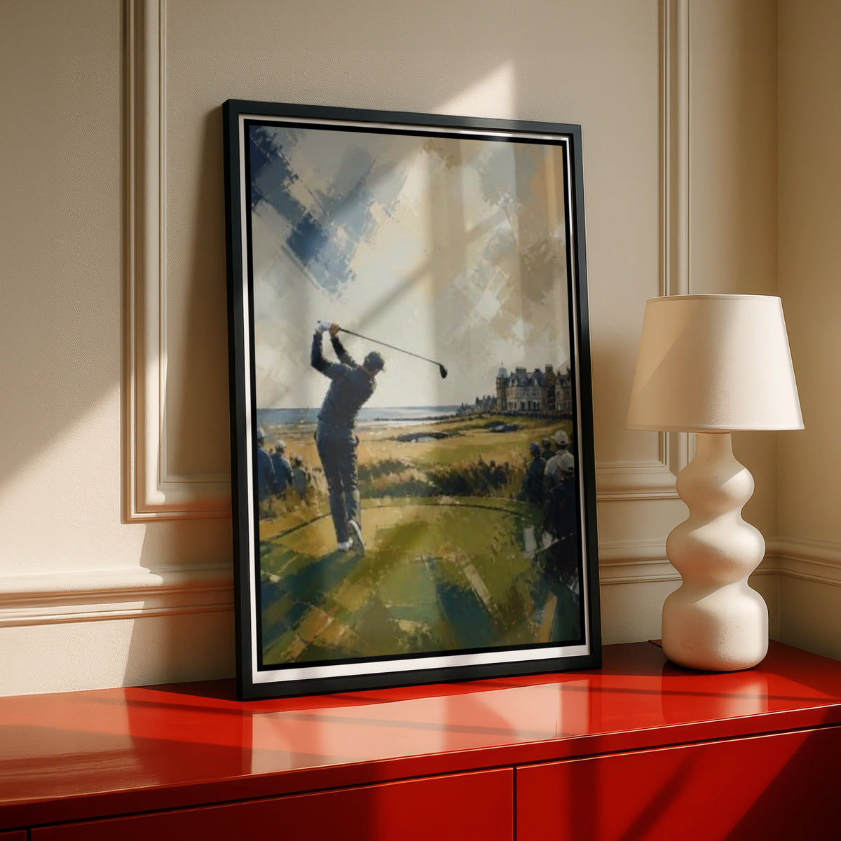 St Andrews Golf Poster, Scotland Links Course Wall Art, Golfer Print, Sports Decor