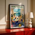 Matisse Style Coffee Shop Poster, Mediterranean Cafe Wall Art, Colourful Kitchen Print