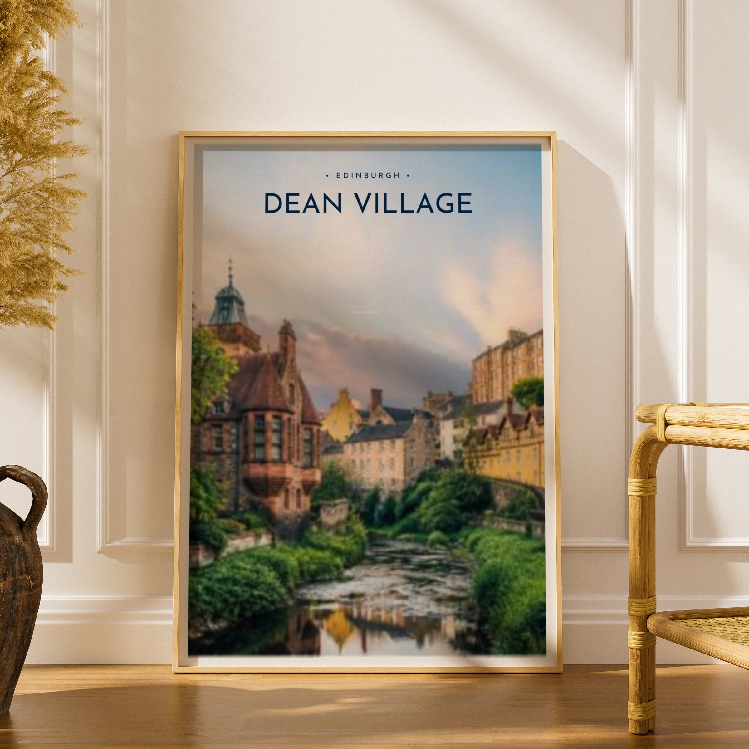Travel Print | Dean Village Edinburgh Print, Scotland Poster, Scottish Wall Art, Historic City