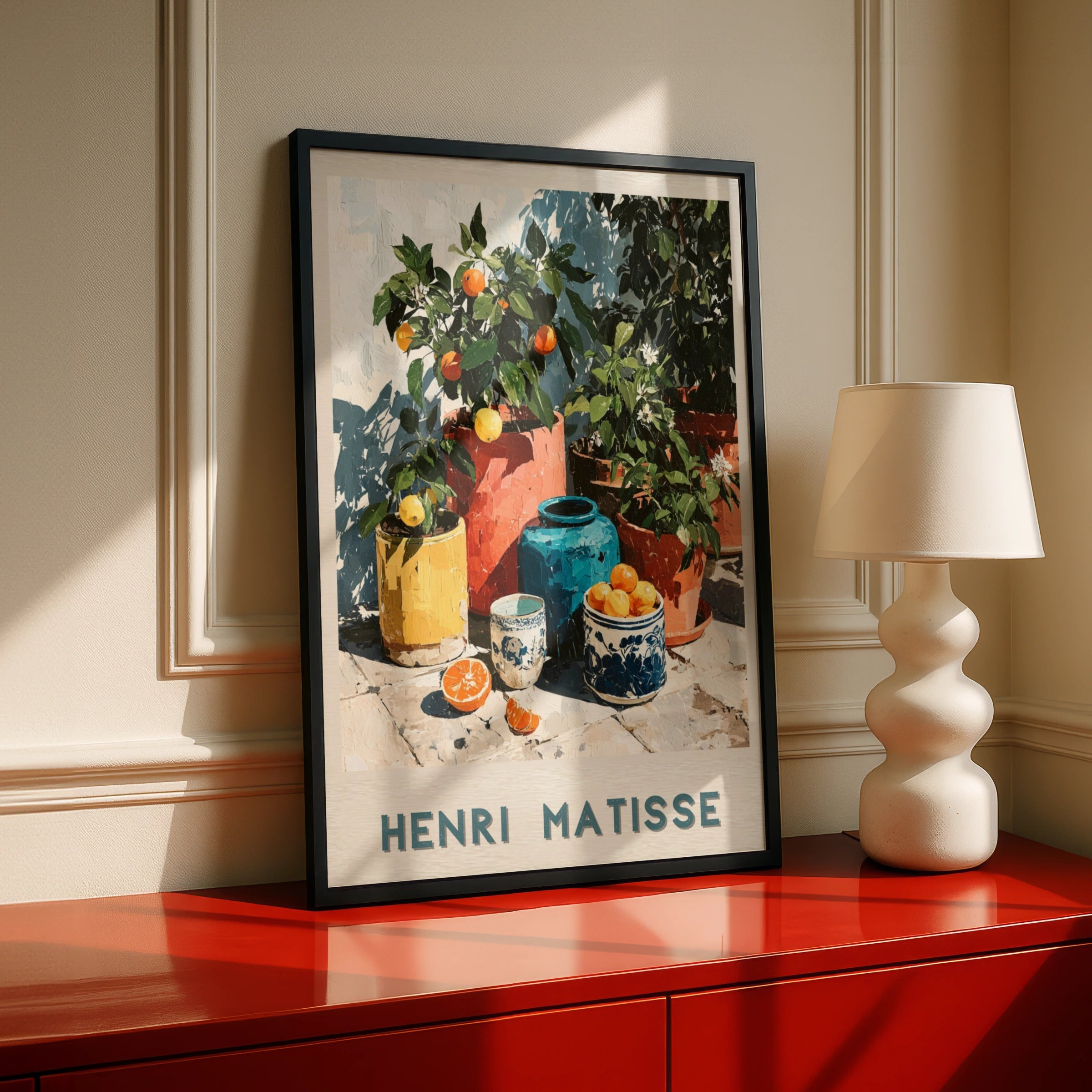 Henri Matisse Patio Fruit Poster, Citrus Still Life Wall Art, Colourful Kitchen Print