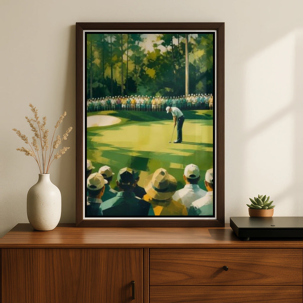Golf Augusta Poster, Masters Tournament Art Print, Golf Course Wall Art, Green Sports Decor